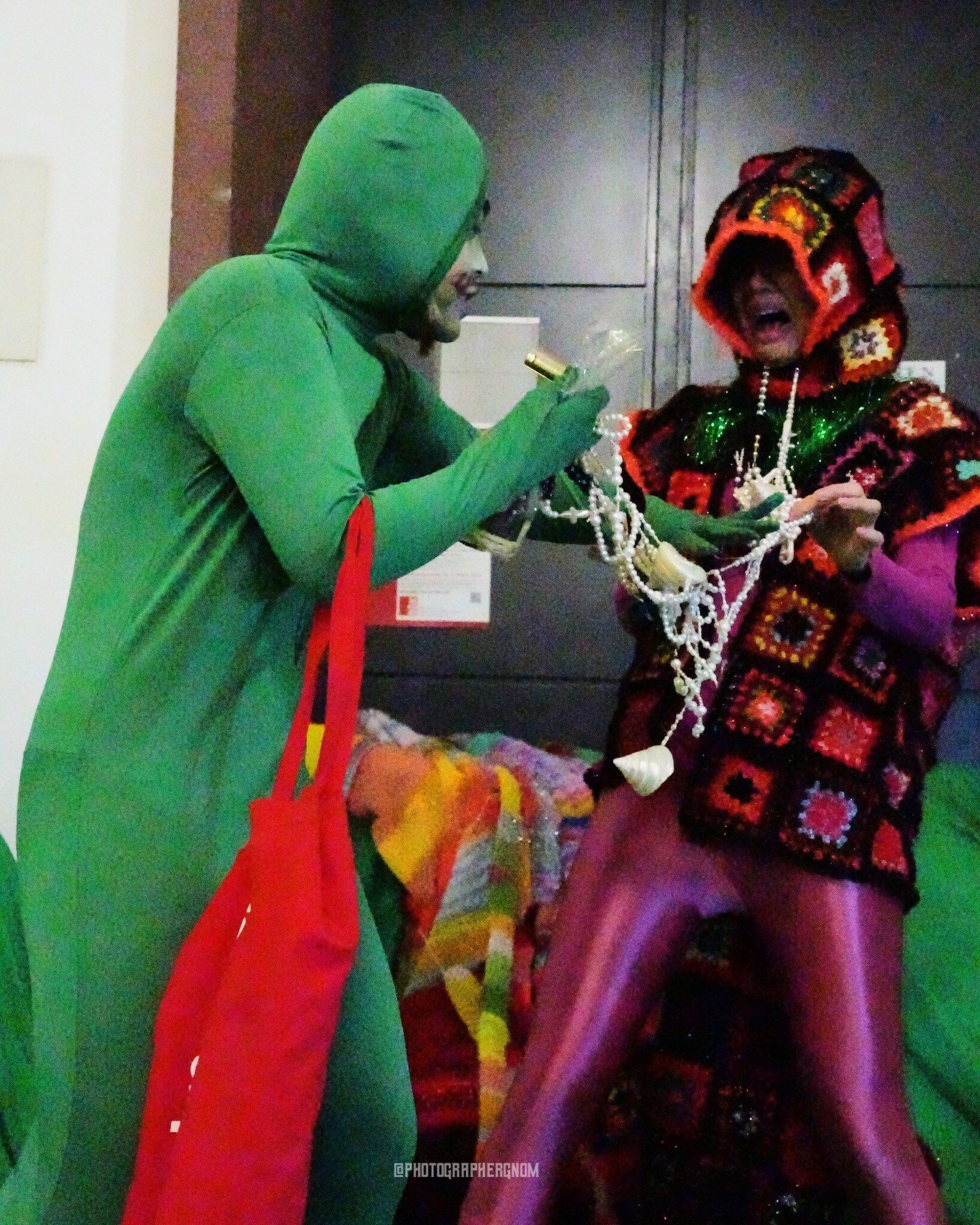 Performer stealing pearls during FROM VENUS — LIVE